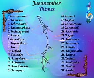 [Justine CM] Liste 1 Justinember (thèmes)